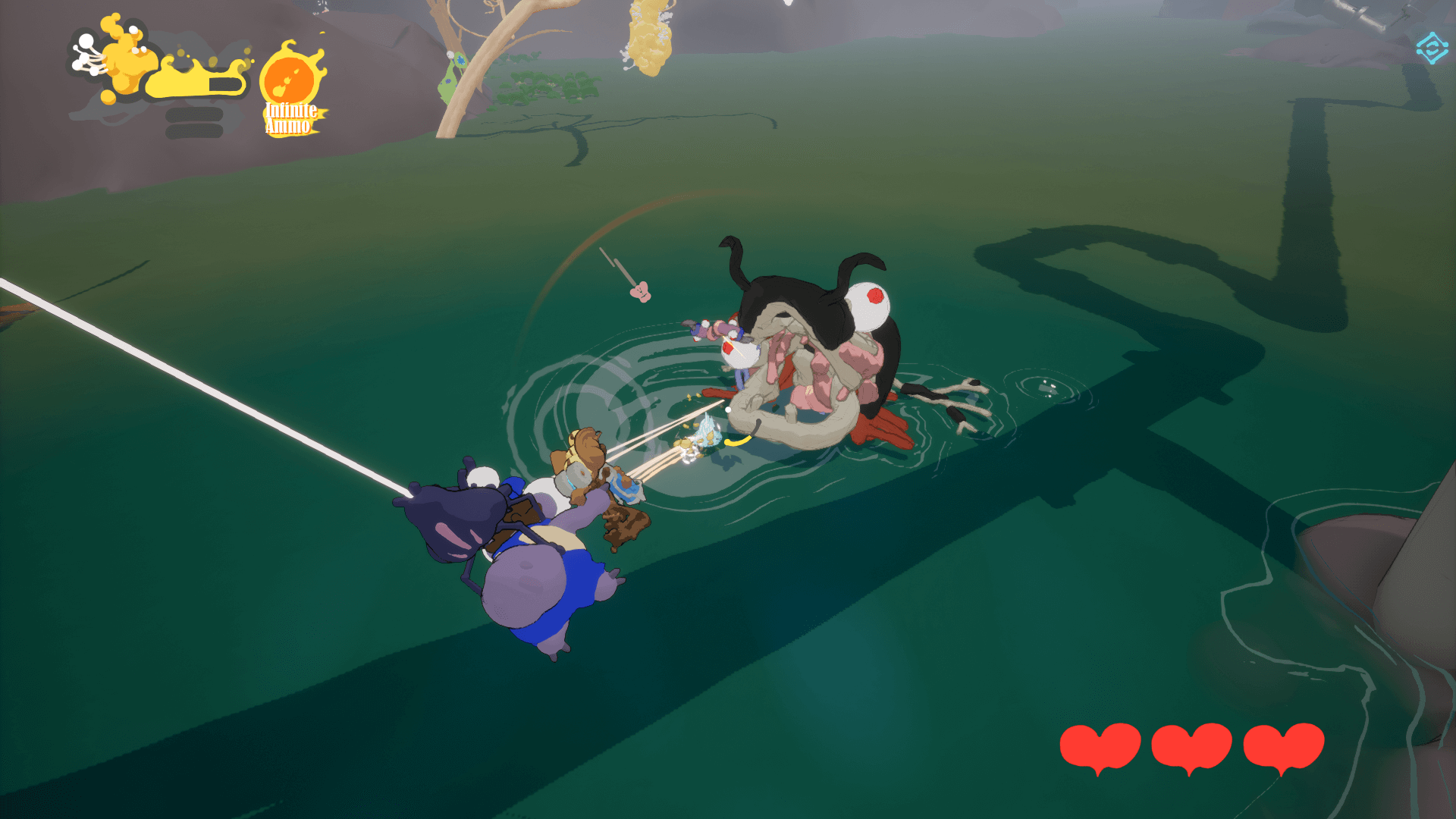Swing Swamp combat screenshot showing spider attacking mutated insects